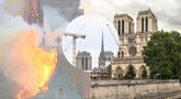 Paryžiaus Dievo Motinos katedros gaisras (tv3.lt koliažas)