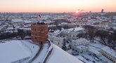 Šalčio sukaustytas Vilnius iš aukštai (nuotr. tv3.lt)