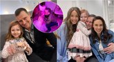 Viktorija Siegel ir Danielius Bunkus su dukra Nicole (nuotr. Instagram)