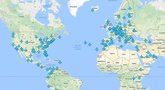 Žemėlapis su WiFi slaptažodžiais iš visų pasaulio oro uostų (nuotr. facebook.com)