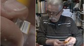 Palangos menininkas nenustoja stebinti – išleido mažiausią Lietuvoje knygą: kraštinės siekia vos 7 milimetrus (tv3.lt koliažas)