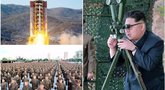 Šiaurės Korėjos lyderis įsakė padidinti raketų variklių gamybą (TV3 koliažas) (nuotr. SCANPIX)