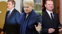 Ramūnas Karbauskis, Dalia Grybauskaitė, Saulius Skvernelis (TV3 koliažas)  
