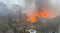 Kyjivo srityje prie vaikų darželio nukrito sraigtasparnis, žuvo penki žmonės (nuotr. Telegram)