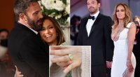 Jennifer Lopez ir Benas Affleckas vėl susižadėjo: pabandyti 2 kartą nusprendė po 20 metų pertraukos (tv3.lt koliažas)