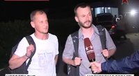 Ukraina paleido du sulaikytus Rusijos valstybinės televizijos „Zvezda“ žurnalistus (nuotr. YouTube)
