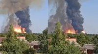 Ukrainos Poltavos srityje – didžiulis gaisras: sprogo dujotiekis  