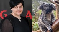 Elžbieta Monkevič ir koala (nuotr. SCANPIX) tv3.lt fotomontažas