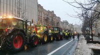 Ūkininkų traktoriai Gedimino prospekte (nuotr. tv3.lt)