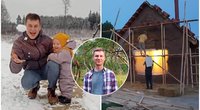 Ignas su šeima gyvena moliniame name  