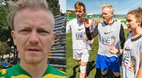 Juozas Liesis tapo merginų futbolo treneriu (tv3.lt fotomontažas)