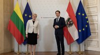 Premjerė I. Šimonytė susitiko su Austrijos Respublikos Kancleriu S. Kurzu (LRVK/Laima Penek nuotr.)  