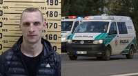 Iš policijos tarnybinio automobilio Pravieniškėse pabėgo nuteistasis (tv3.lt koliažas)