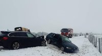 Tragiška BMW ir „Audi“ kaktomuša Anykščių rajone: žuvo moteris, dar vienas asmuo – sužeistas (nuotr. Policijos)
