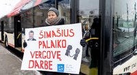 Vilniuje – VVT darbuotojų palaikymo akcija (Lukas Balandis/ BNS nuotr.)