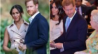 Princas Harry ir Meghan Markle ir karalienė (nuotr. SCANPIX) tv3.lt fotomontažas