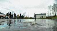 Dėl gausaus lietaus Kretingoje kilo potvynis. BNS Foto