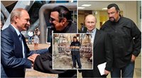Putino bičiulis Stevenas Seagalas peržengė visas ribas: ruošiasi kurti propagandinį filmą (nuotr. Telegram)