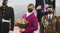 Estijos prezidentė Kersti Kaljulaid atvyko į Lietuvą (nuotr. Organizatorių)
