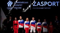 Maskvoje pristatyta rusų olimpiečių apranga. (nuotr. SCANPIX)