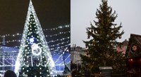 Vilniaus (kairėje) ir Rygos kalėdinės eglės (nuotr. tv3.lt)