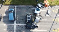 Tragiškai pasibaigusi masinė avarija Vilniuje: susidūrė 5 automobiliai, žuvo žmogus (nuotr. Broniaus Jablonsko)