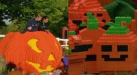 „Legolendas“ ruošiasi Helovinui – pastatyta didžiausia moliūgo figūra, jai prireikė net 100 tūkstančių detalių (tv3.lt koliažas)