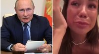 Putinas ir tinklaraštininkė (SCANPIX ir Twitter)  