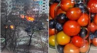 Ukrainietės poelgis tapo interneto sensacija: stiklainiu pomidorų numušė rusų droną (tv3.lt fotomontažas)