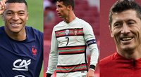 K. Mbappe, C. Ronaldo ir R. Lewandowskis (nuotr. SCANPIX)