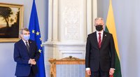 Prezidentas susitiko su Europos Parlamento Pirmininku Davidu Sassoliu (nuotr. Fotodiena.lt)