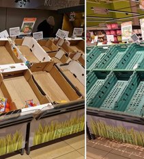 Ištuštėjusios parduotuvių lentynos: lietuviai neįperka maisto ar tik pasidavė netikėtai nuolaidai?