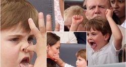 Princo Louiso nesutramdė net mama Kate: bandė „užčiaupti“ ją ranka, rodė liežuvį