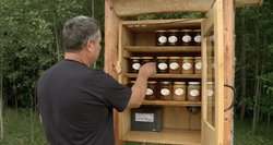 Unikali zarasiškio bitininko idėja: medų pardavinėja paties įrengtoje savitarnos stotelėje