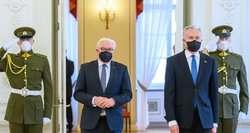 Lietuvoje viešintis Vokietijos prezidentas: „Nėra ženklų, kad karas greitai pasibaigs“