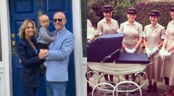 Britų milijardierius Johnas Caudwellas su mylimąja Modesta sūnaus bet kam nepalieka: mažylio auklė turi ryšių su karališkąja šeima (nuotr. Instagram)