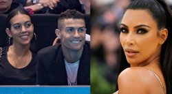 Cristiano Ronaldo su šeima ir Kim Kardashian (nuotr. SCANPIX) tv3.lt fotomontažas