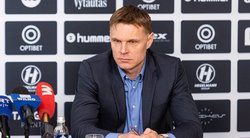 E. Jankauskas pristatė futbolo rinktinės sudėtį. (Paulius Peleckis/ BNS nuotr.)