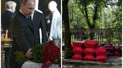 Vladimiras Putinas galbūt ir norėtų padėti gėlių ant savo karių, siunčiamų į Ukrainą, kapų, tačiau negali.  (nuotr. SCANPIX)