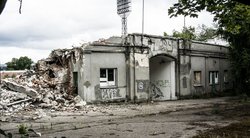 Griaunamas Vilniaus „Žalgirio“ stadionas (nuotr. Manto Stankevičiaus)