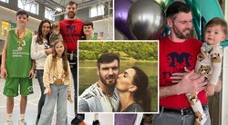 Tatjana ir Kšištofas Lavrinovičia su vaikais (nuotr. Instagram)