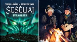 Timo Parvela kartu su knygos iliustruotoju Pasi Pitkänen (tv3.lt fotomontažas)
