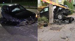 Vilniuje vėl siautėja girti vairuotojai – BMW vairuotojas rėžėsi į du automobilius, juose buvo ir vaikų (tv3.lt koliažas)
