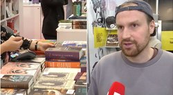 Knygų mugės lankytojų neatbaidė išaugusi leidinių kaina: rado knygų ir už 5 eurus (nuotr. stop kadras)