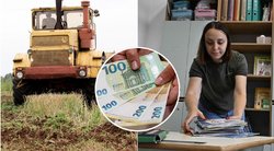 Atlyginimų skirtumai Lietuvoje stebina: traktoristai ir melžėjos uždirba daugiau už mokytojus (tv3.lt koliažas)