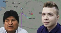 Kuo skiriasi 2013-ųjų atvejis Austrijoje ir civilių lėktuvo užgrobimas Baltarusijoje? (nuotr. SCANPIX) tv3.lt fotomontažas