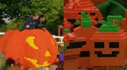 „Legolendas“ ruošiasi Helovinui – pastatyta didžiausia moliūgo figūra, jai prireikė net 100 tūkstančių detalių (tv3.lt koliažas)