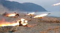 Šiaurės Korėjos kariuomenės mokymai (nuotr. SCANPIX)