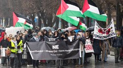 Kaune surengtas palestiniečius palaikantis protestas (nuotr. Dainiaus Labučio)