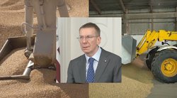 Į Latviją įvežta milijonas tonų rusiškų grūdų, Latvijos prezidentas kreipiasi į verslininkus: „Ar pinigai yra verti viso to?“ (tv3.lt koliažas)